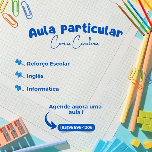 Aulas Particulares - Reforço Escolar, Inglês e Informática 