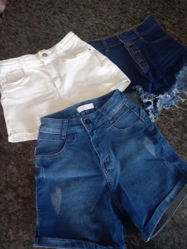 Bermuda/Shorts jeans feminino (o trio)
