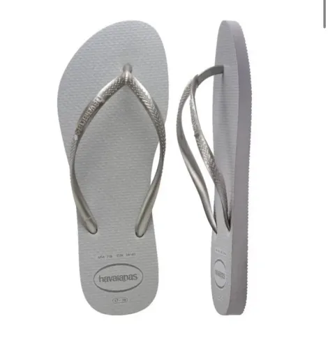 Chinelo Havainas Original - Slim Gloss/Glitter (37/38) Cinza Gelo