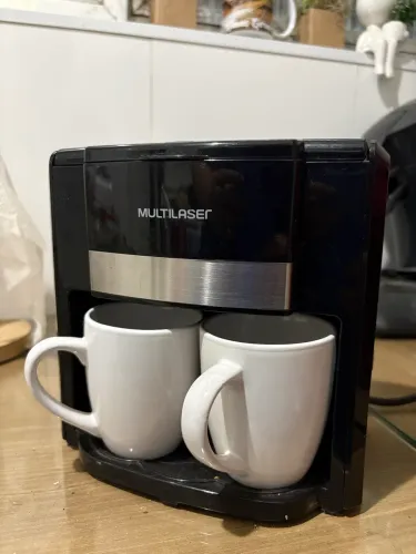 Cafeteira Elétrica 220v Com 450w 2 Xícaras + Filtro Permanente Preta Multilaser