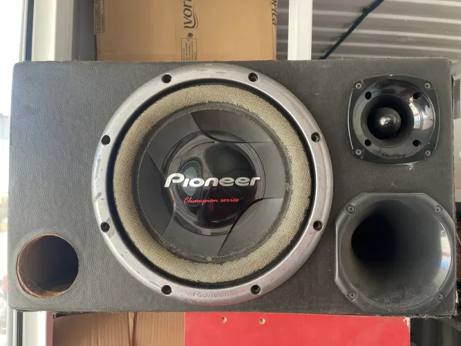 Caixa Trio Automotiva Pioneer Cara Preta + Corneta e Tweeter (Completa)
