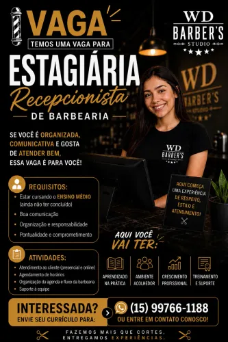 Recepcionista de barbearia