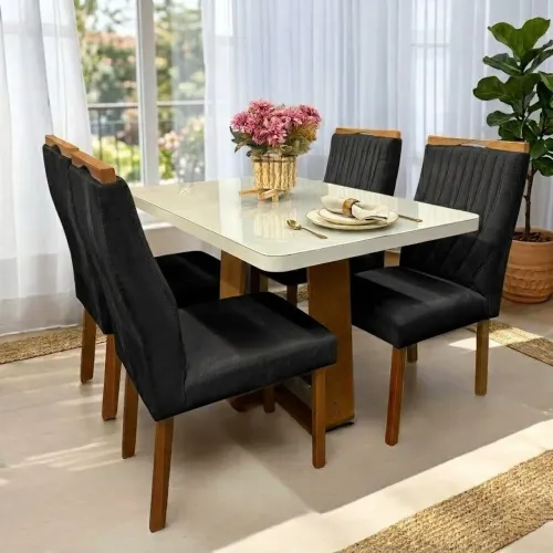 *Mesa Sintonia 1,20 cm + 4 Cadeiras Pronta Entrega.