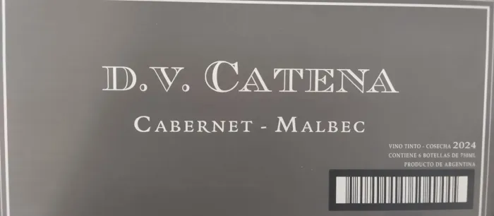Caixa vinho Dv Catena/Cabernet-Malbec