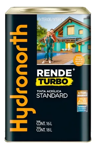 Tinta INT/EXT "RENDE+ TURBO" 18L Hydronorth - A partir de R$339,90* até 10x SEM JUROS.