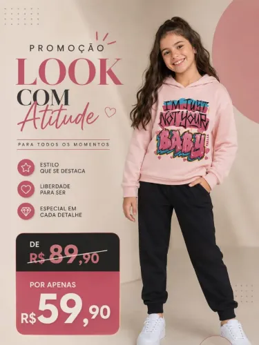 Conjunto de moletom infantil .