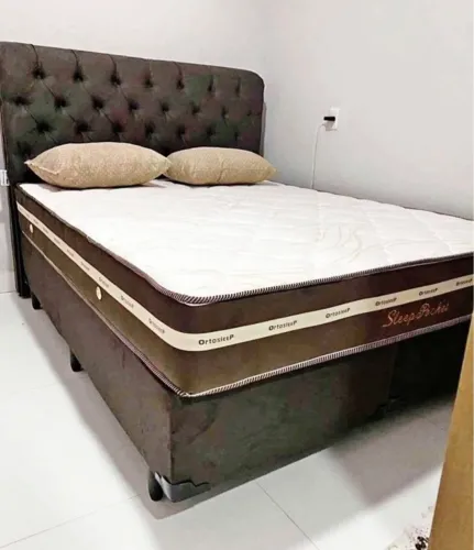 Cama casal colchão e base