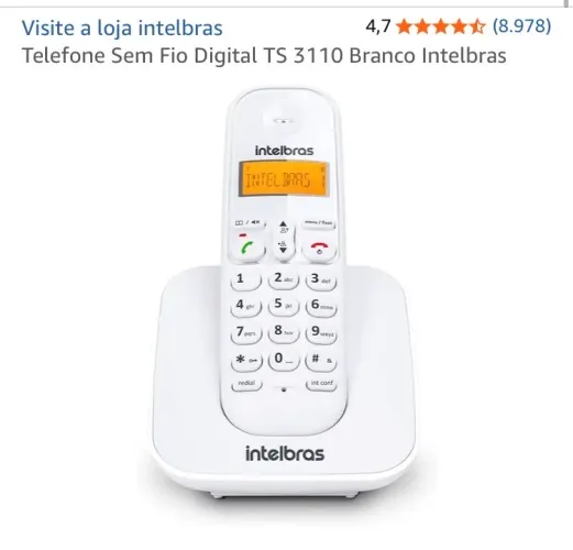 Telefone sem fio digital Intel - novo