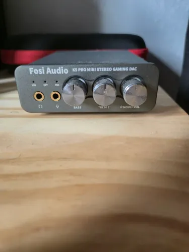 DAC/Amplificador Fosi K5 Pro (c/ entrada de microfone)