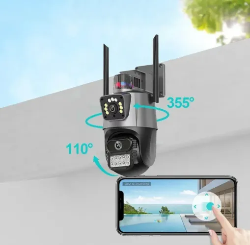 Câmera de Segurança Dupla Visão Wi-Fi e Visão Noturna 8.0MP It-Blue SC-B59