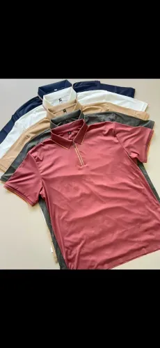 Polos ecológicas importadas gola com zíper pra homens exigentes