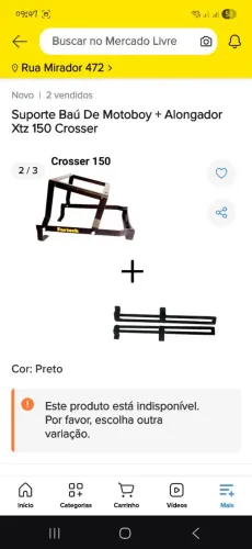 Suporte para baú loggi motoboy 