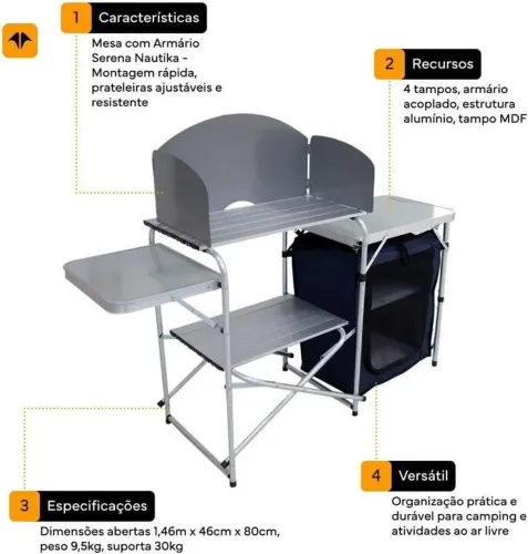 Serena NTK mesa para camping 