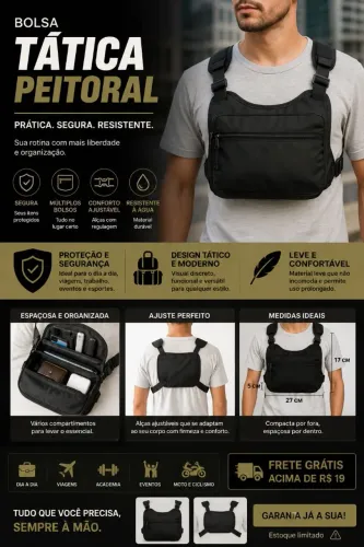 Bolsa Tática Peitoral