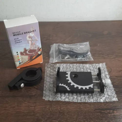Suporte de celular universal em alumínio para moto e bicicleta