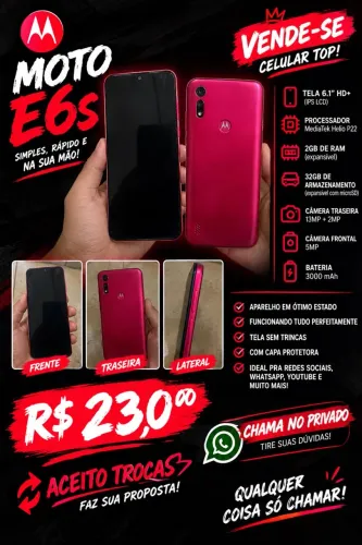 MOTO E6s À VENDA!
