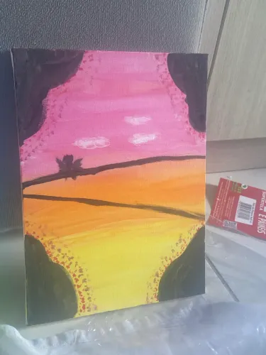 Pintura pôr do sol