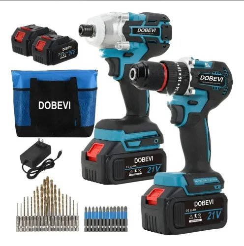 Kit furadeira e parafusadeira com impacto