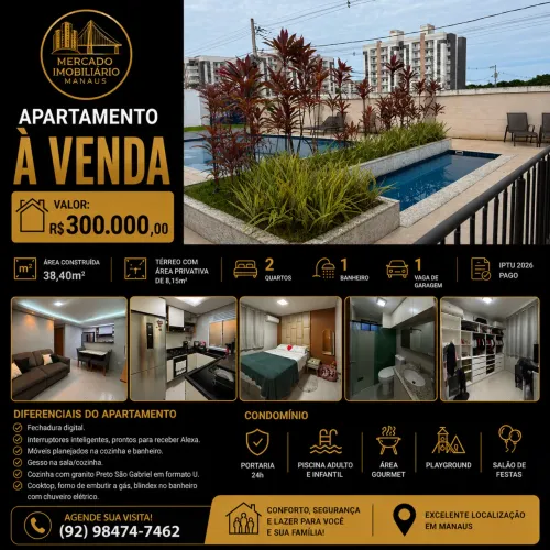 APARTAMENTO DISPONÍVEL PARA VENDA | PARQUE MOSAICO