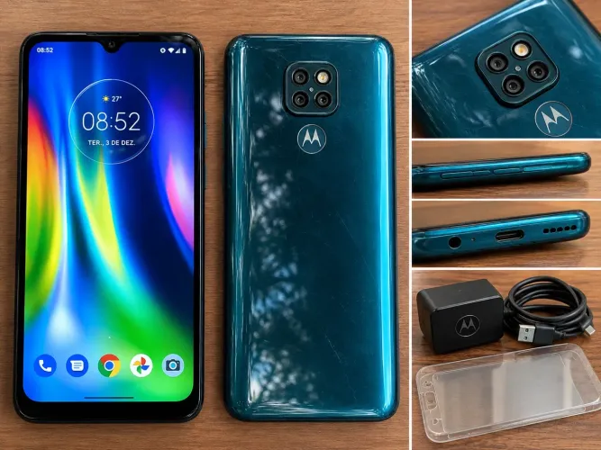 Motorola Moto G9 Play 64GB + 4GB RAM + Carregador + Película Nova