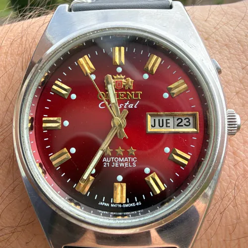 Orient 3 Estrelas Vermelho Automático