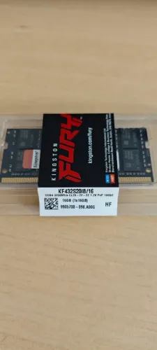 Memória DDR4 16GB 3200MHz Notebook Kingston Fury
