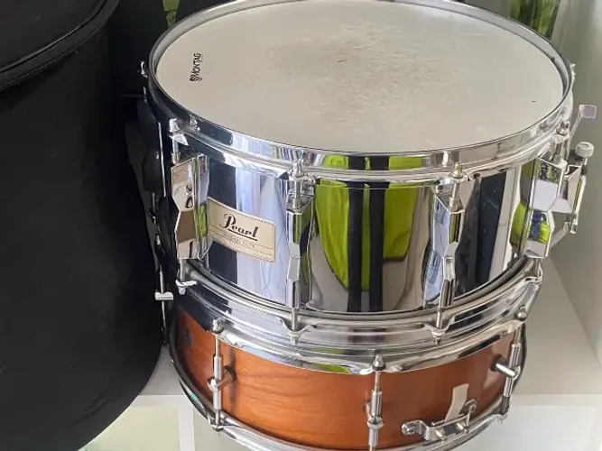 Caixas:  RARIDADE PEARL SESSION ELITE e Adah Classic Wood Series