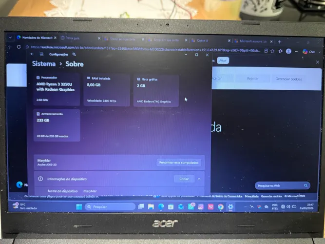 Notebook Acer Aspire 3