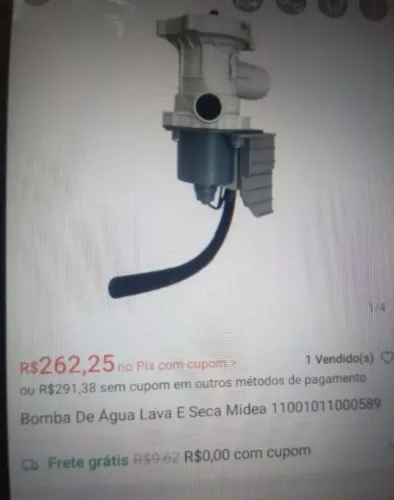 Vende-se bomba da máquina lavar roupas valor 250
