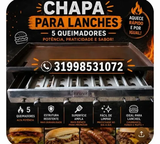 Vênde se Chapa para Lanches