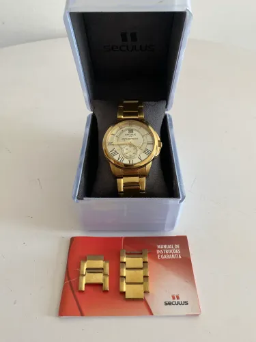 Relógio Séculos Original em Aço Dourado