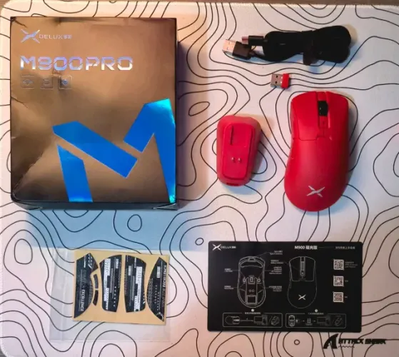 Delux M900PRO - Com Dock 8kHz (Vermelho) NOVO