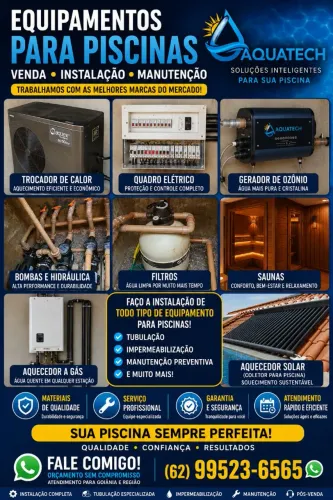 Equipamentos para piscinas e Saunas