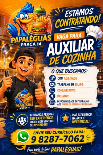 Vaga para AUXILIAR DE COZINHA