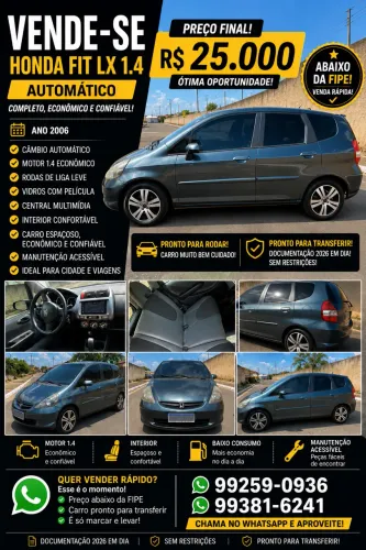 Honda Fit LX 1.4/ 1.4 Flex 8v/16v 5P Aut. 2006