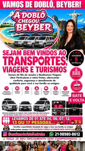 Viagens Uber em Doblô para todo Rio de Janeiro e com destinos à qualquer Cidades BR