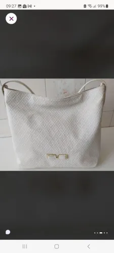 Bolsa off white Mario Valentino 33 X 30 X 14