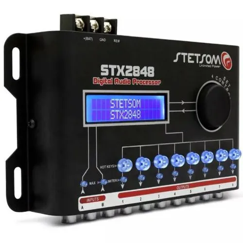 Processador STX 2848 Stetsom digital 8 vias Novo 1 ano de garantia Entregamos em ate 12x