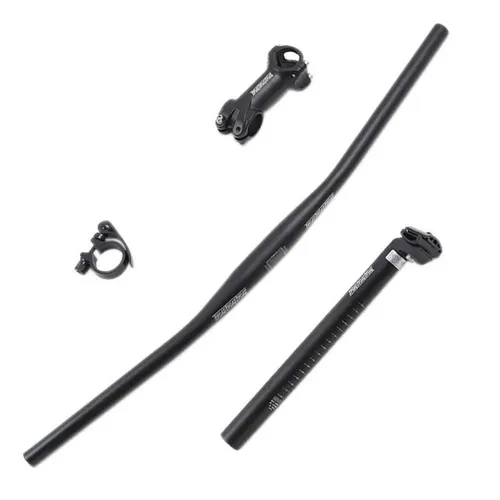 Kit Bike MTB X-Time com Guidão Mesa e Canote 31.6mm ou 27.2mm em Aluminio Cor Preto 7321