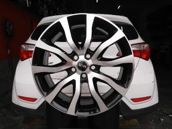  Rodas Carro Esportivo Land Rover 20x8.5 et47 5x120 Preta Diamantada 162