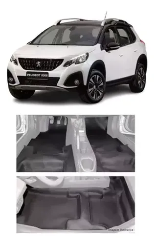 Tapete Premium De Assoalho Em Courvin Peugeot 2008