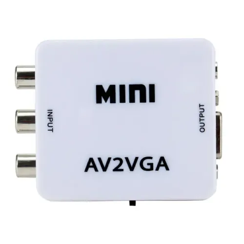 Conversor adaptador Rca Av Para Vga Adaptador De Vídeo Hd 1080