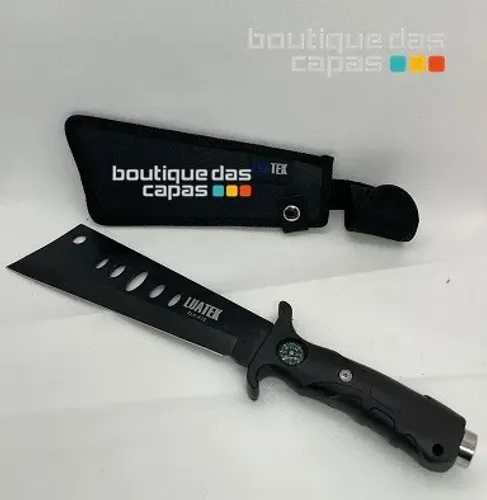 Faca Caça Pesca Tática Militar com Bússola Sobrevivencia 31cm luatek SLK-A12