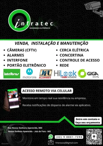 Venda, Instalação e Manutenção em Sistema de Segurança Eletrônica