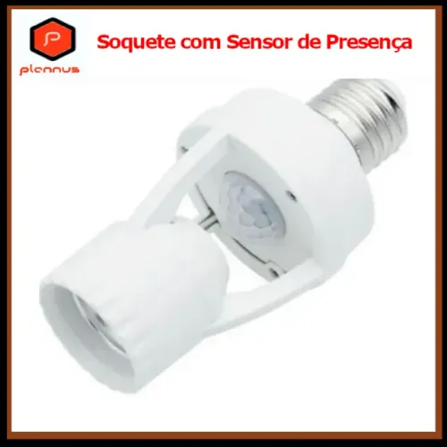 Bocal Soquete para Lâmpada com Sensor De Presença Com Fotocélula Temporizador z372