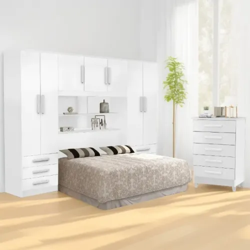 Guarda-Roupa modulado Casal México + Floripa + Cômoda Paola Branco TT