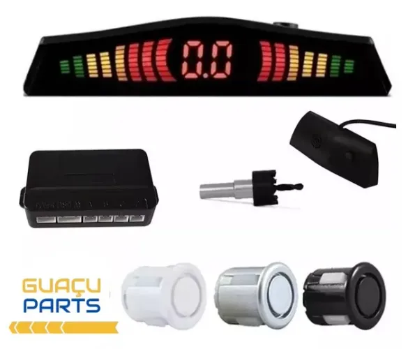 Sensor de Estacionamento Ré Universal 18mm preto, prata ou branco 