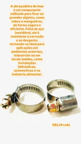 Abraçadeira Inox