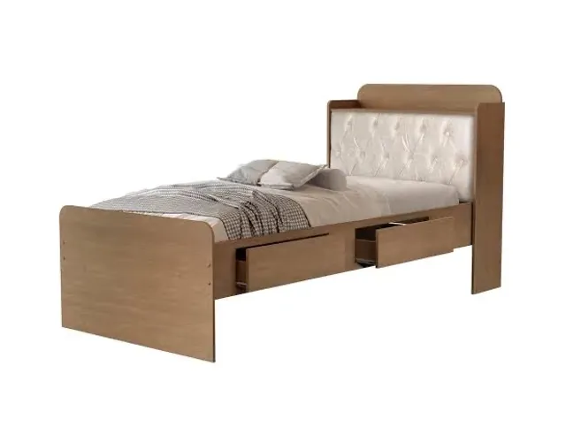 Cama solteiro baú com 2 gavetas Thamiris - FRETE GRÁTIS 