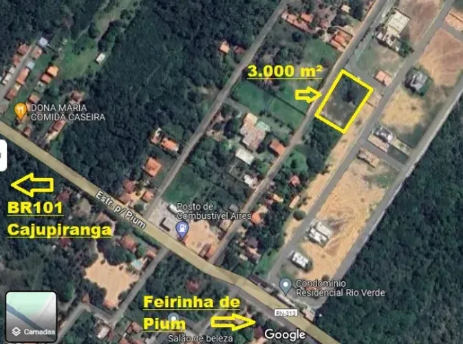 Terreno 3.000 m² - Pium - Nísia Floresta/RN